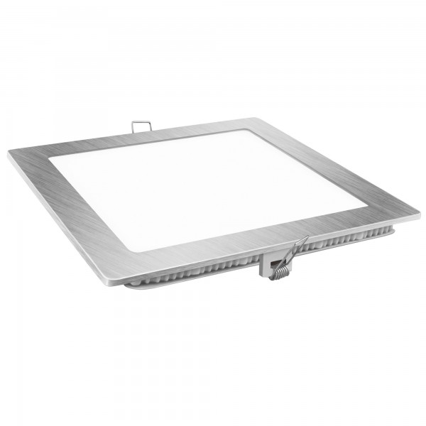 Downlight led cuadrado plata  6w.fria