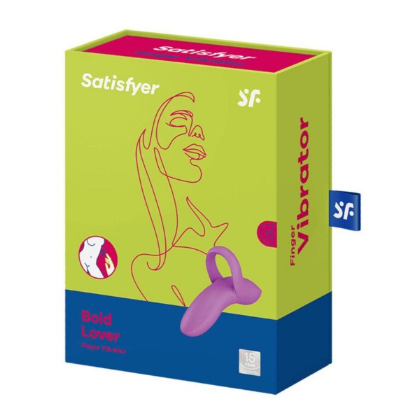 Satisfyer bold lover dedo vibrador rosa oscuro 1un