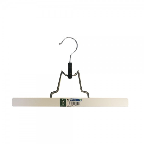 Percha de madera blanca ecológica fsc 25 x 2 x 16 cm