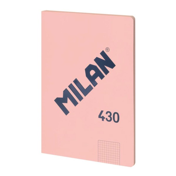 Cuaderno a4 cuadriculado encolado rosa (pack 3 unidades)